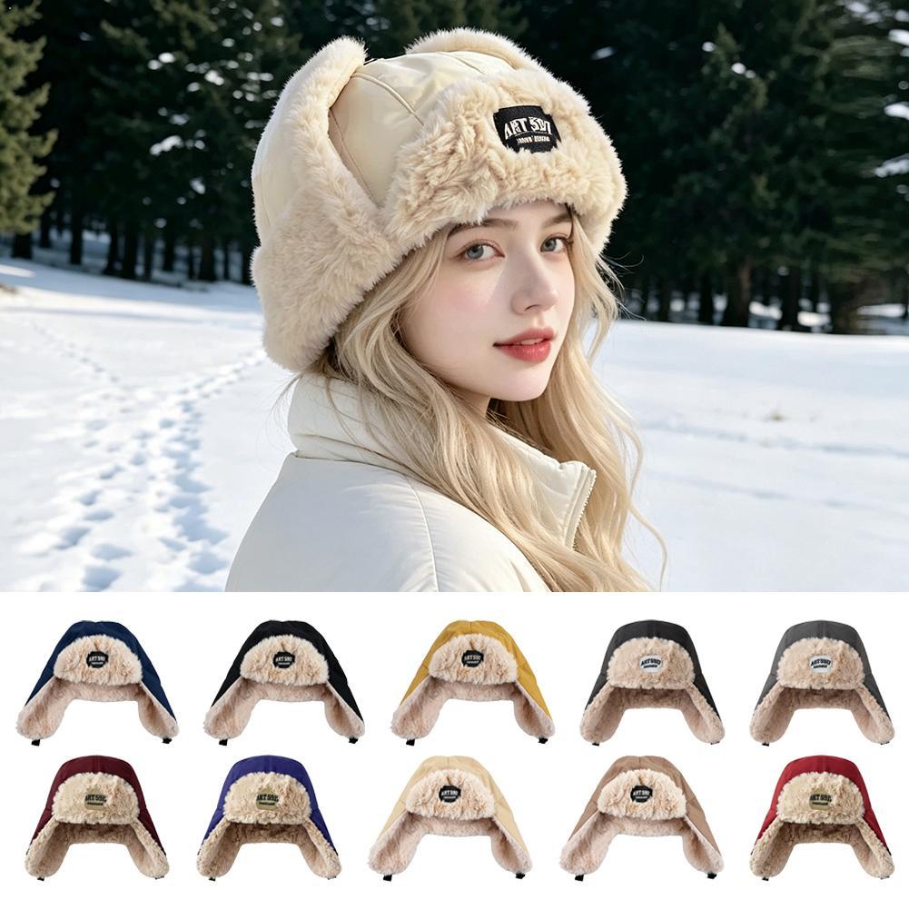 Winter Trapper Hat - قبعة ترابر شتوية مبطنة بالفرو الصناعي،
