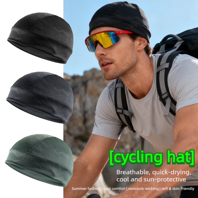 Skull Cap Helmet Liner - قبعة صيفية من الحرير الجليدي، رقيقة