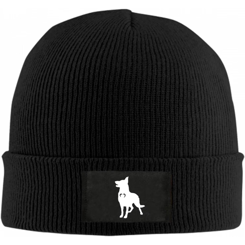 Beanie Cuffed Knit - الراعي الألماني مع القلب قبعة صغيرة