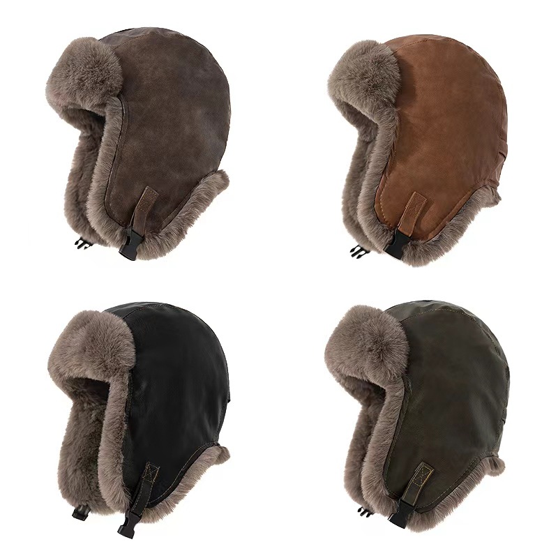 قبعة شتوية رجالية من الجلد بتص - مراجعة Winter Trapper Hat وسعره