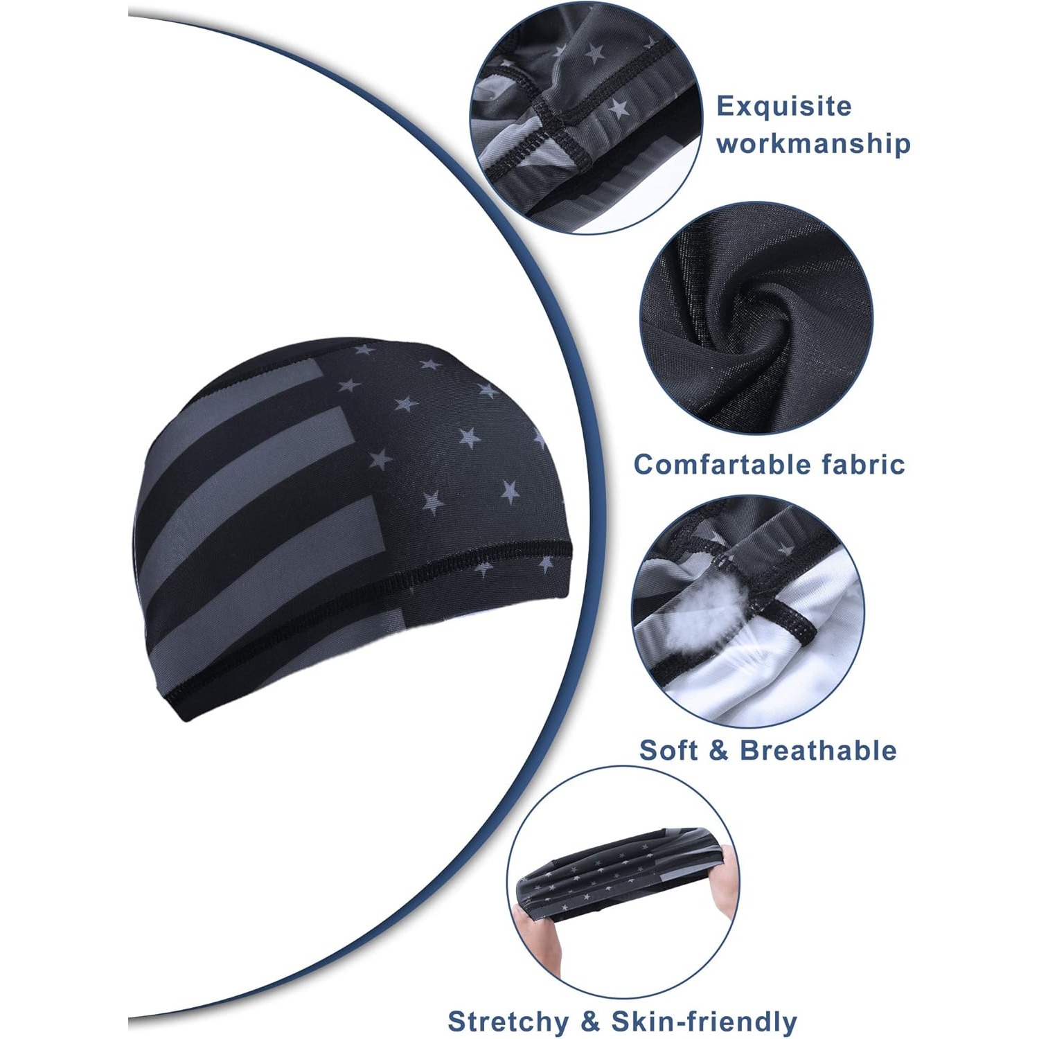 4 قطع من قبعات الرأس المبطنة ب - مراجعة Skull Cap Helmet Liner وسعره