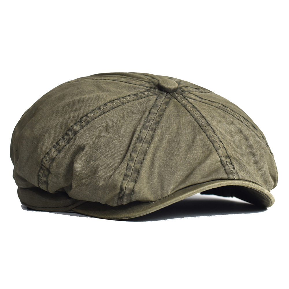 غسلها القطن موزع الصحف قبعة بي - مراجعة Newsboy Cap Ivy وسعره